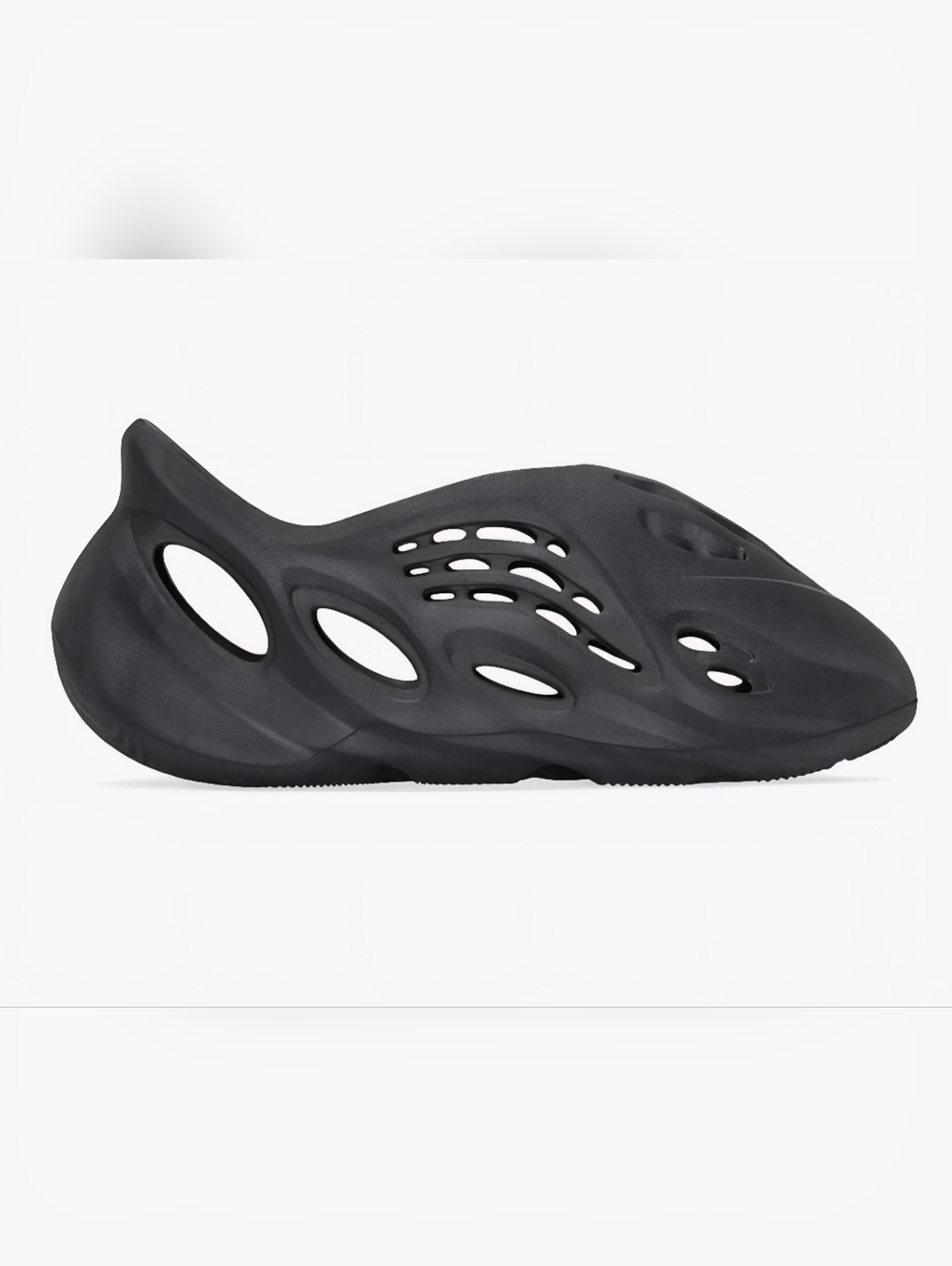 YZY Sleek Black Foam Slip-On Clog with Cutout Design
